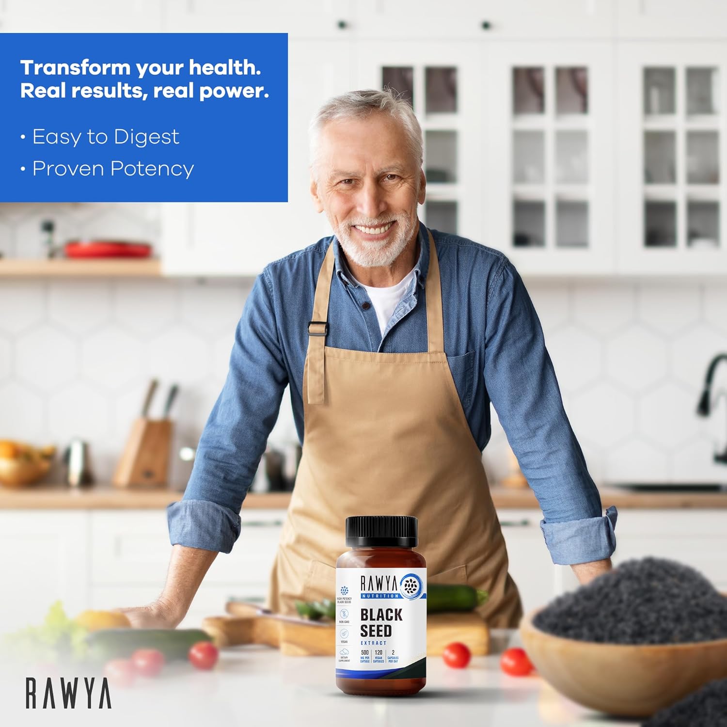 Halal Vegan Black Seed Extract Capsules - 500mg Nigella Sativa Powder for Wellness, Flexibility, Radiant Skin - Pure & Natural Supplement - 120 Caps