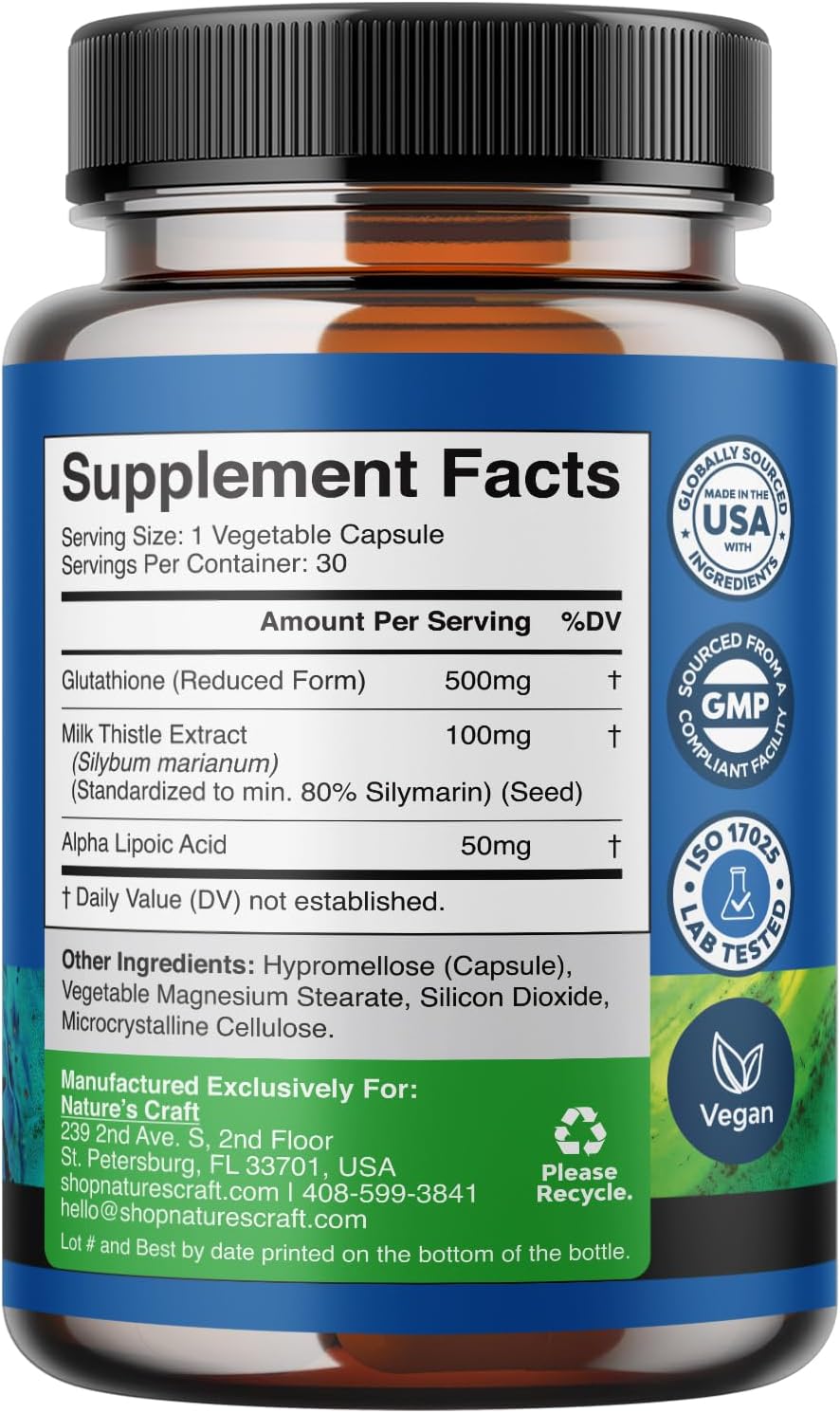 Halal Vitamin C Immune Support Gummies with Reduced Glutathione and Glutamic Acid Supplement Bundle for Adults