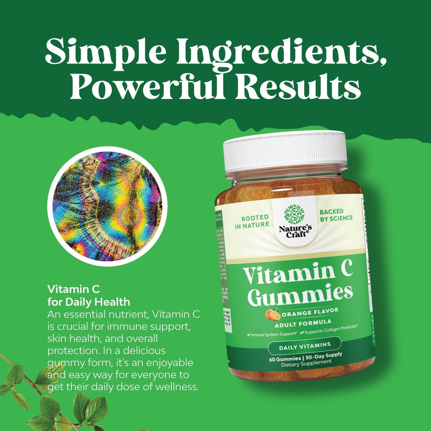 Halal Vitamin C Immune Support Gummies with Reduced Glutathione and Glutamic Acid Supplement Bundle for Adults