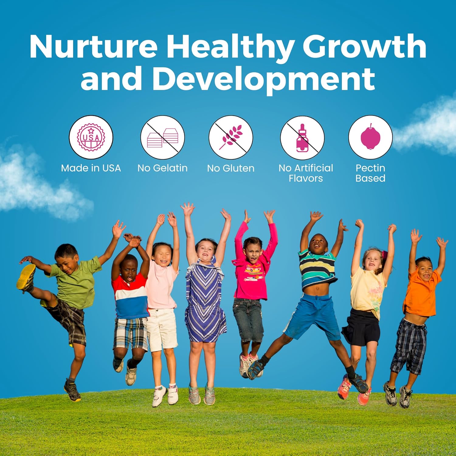 Halal Zaytun Vitamins Multivitamin Gummies for Kids and Adults, Daily Nutritional Support, Vegetarian, Energy & Growth Support - Made in USA