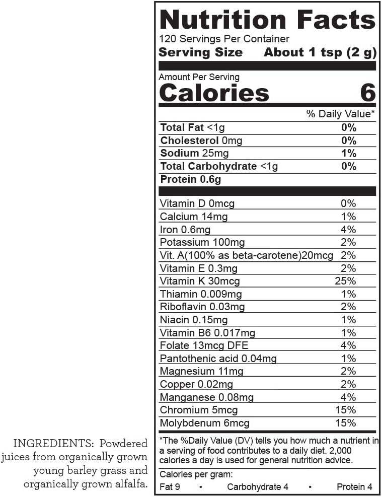 Hallelujah Diet Organic BarleyMax - Vegan Plant-Based Supplement, Barley Grass & Alfalfa Juice Powder, Original 8.5oz Bottle