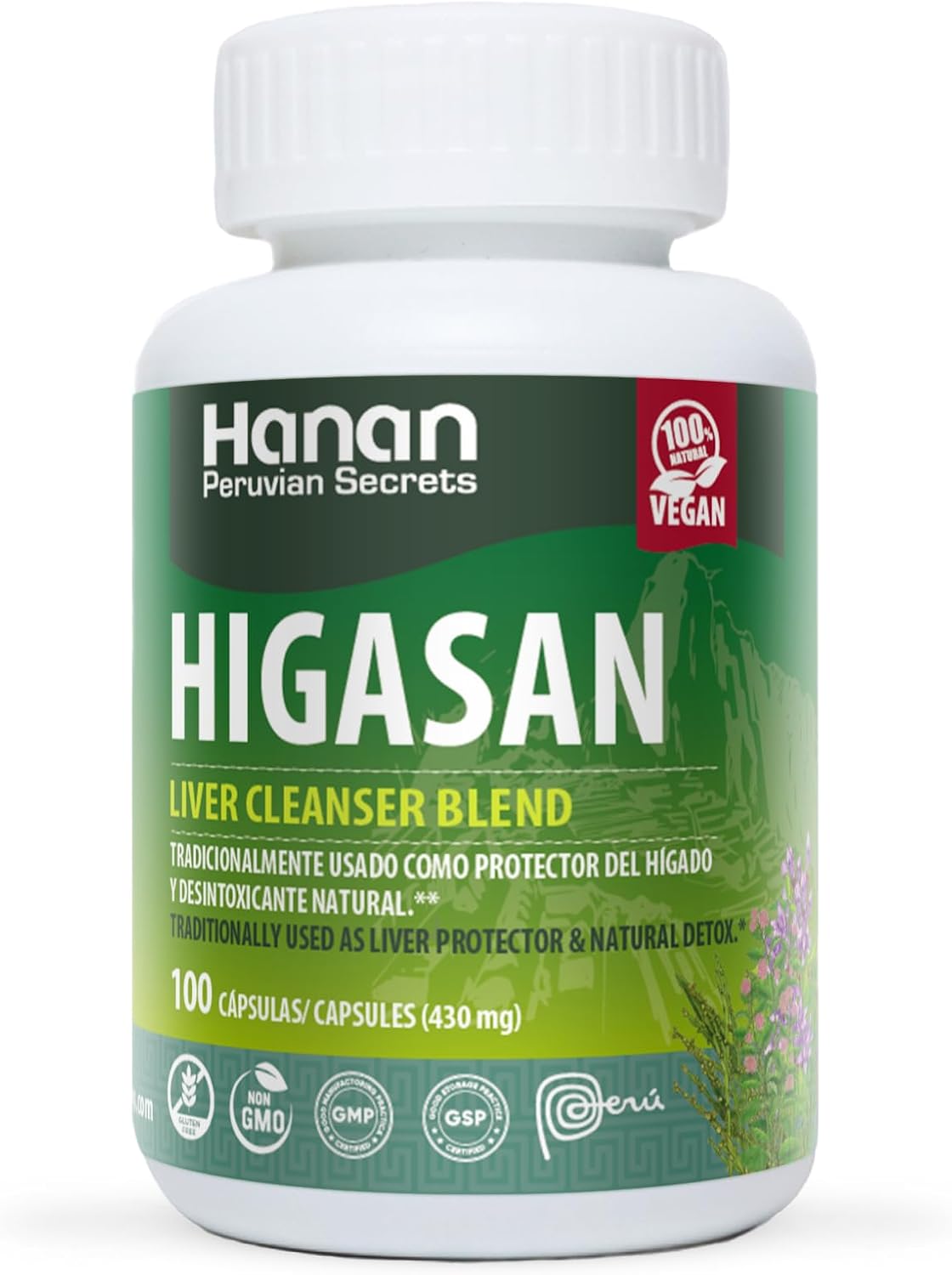 Hanan Higasan Liver Cleanser Blend Capsules - Supports Healthy Liver & Cholesterol - 100 Count (2 Pack)