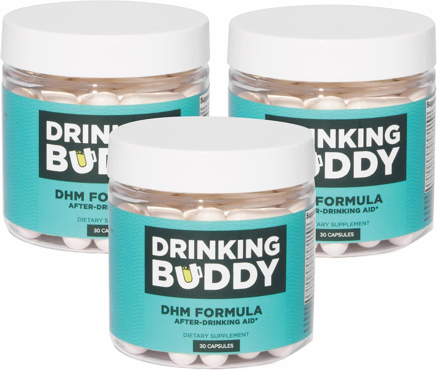 Hangover Helper (3-Pack) with DHM, Prickly Pear, Milk Thistle, and Ginger - After-Drinking Recovery Aid