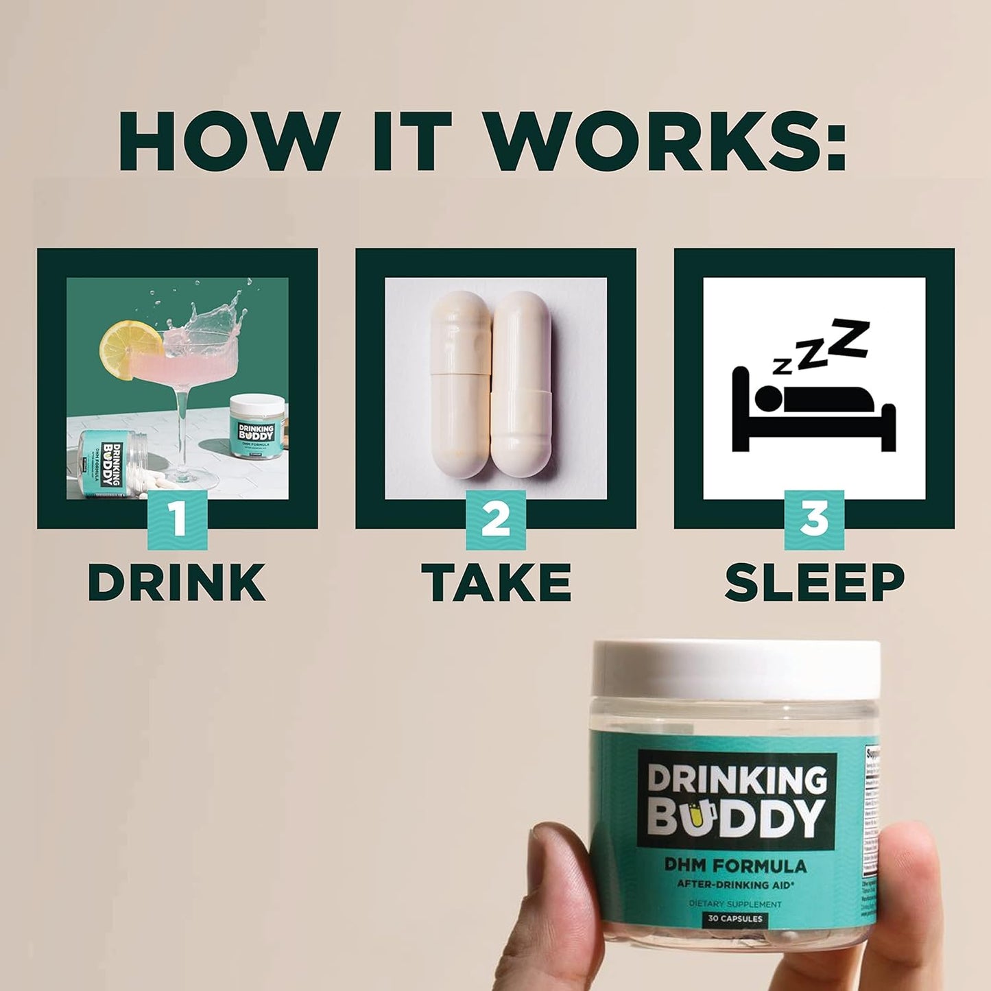 Hangover Helper (3-Pack) with DHM, Prickly Pear, Milk Thistle, and Ginger - After-Drinking Recovery Aid