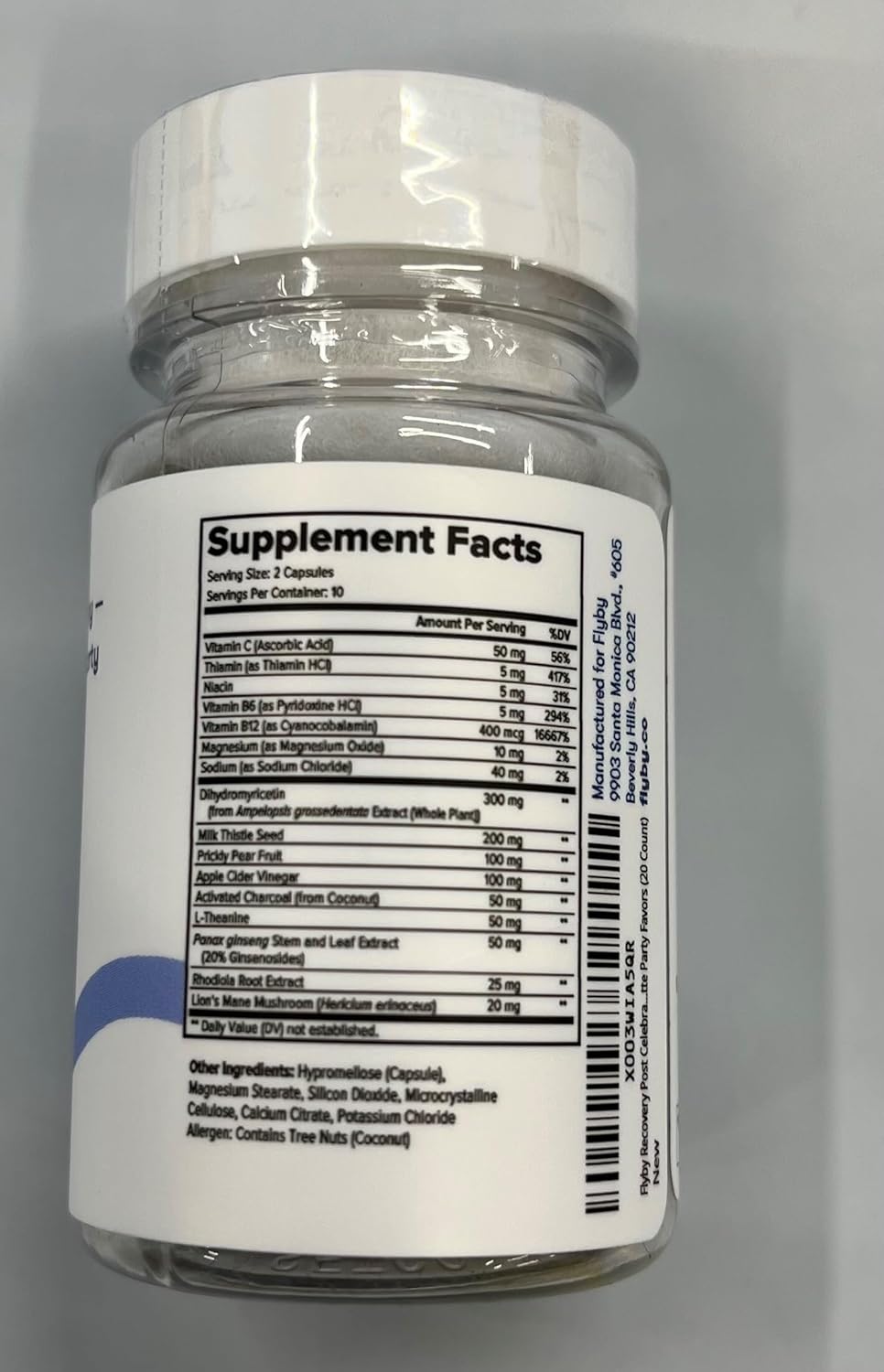Hangover Recovery Supplement - Combat the Hangover Effectively with Milk Thistle, Vitamin C, Activated Charcoal, and Apple Cider Vinegar - 20 Count