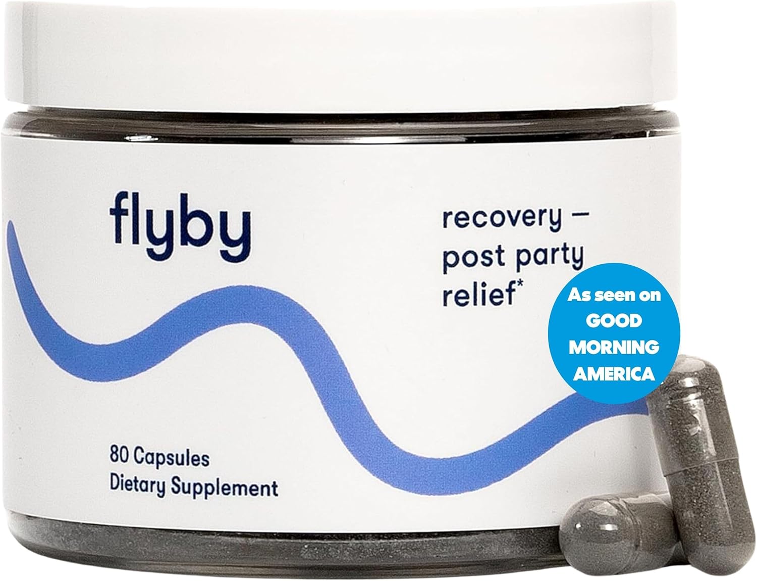 Hangover Recovery Supplement with Milk Thistle, Vitamin C, Activated Charcoal, and Apple Cider Vinegar - 80 Count