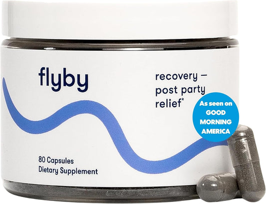 Hangover Recovery Supplement with Milk Thistle, Vitamin C, Activated Charcoal, and Apple Cider Vinegar - 80 Count