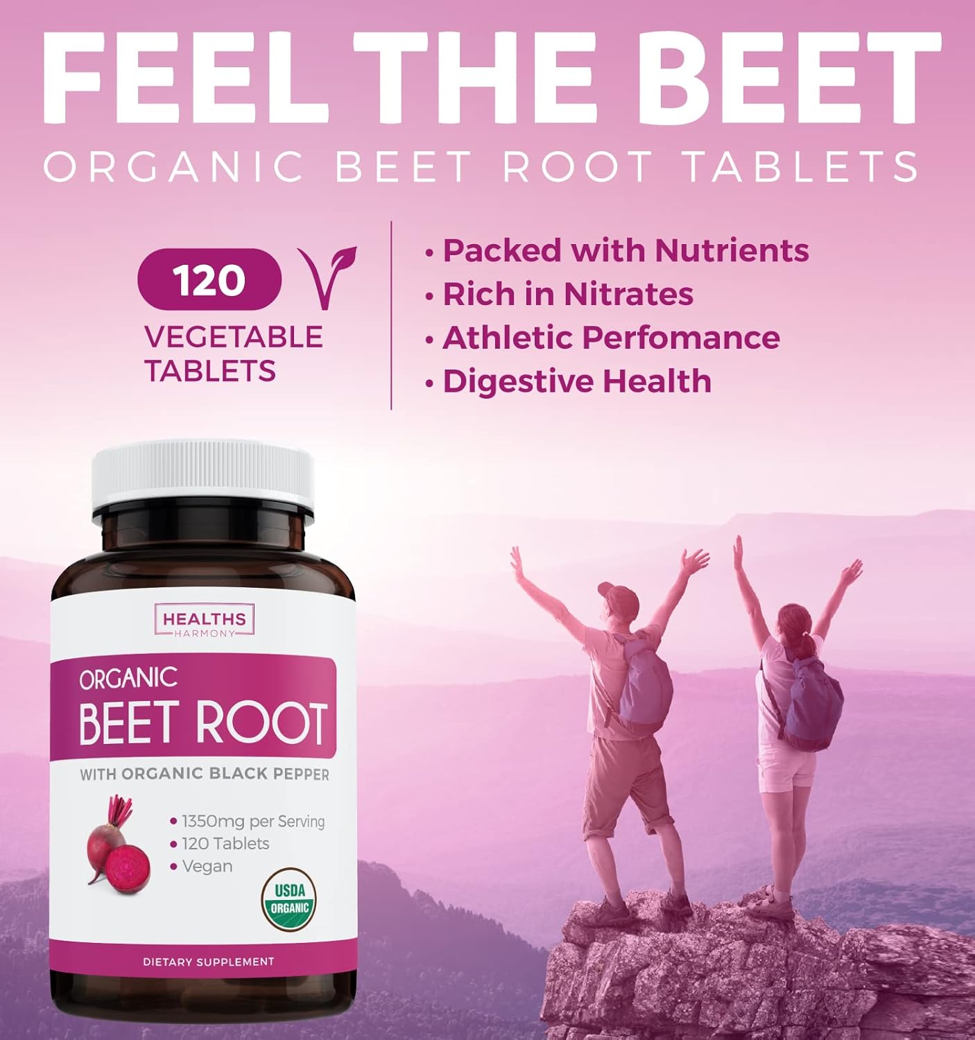 Happy Heart Pack: High Strength Hawthorn Berry Extract & Organic Beetroot Powder - Save $4 (12% Off)