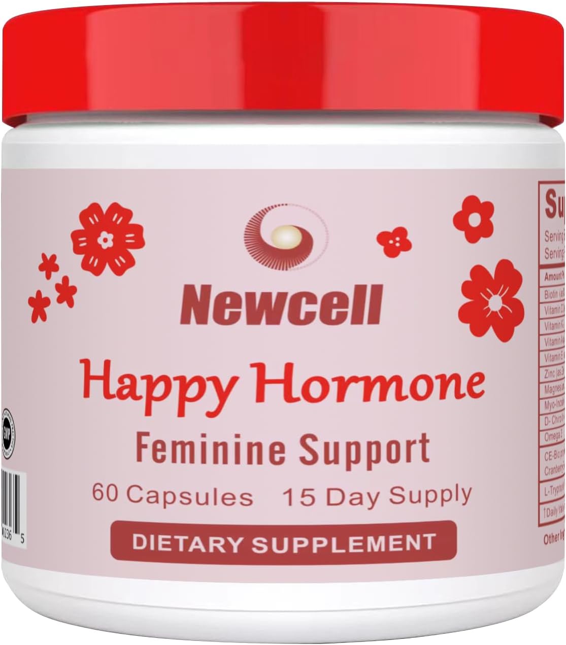 Happy Hormones & PCOS Support - Inositol Multivitamin with Myo-Inositol, Magnesium, D-Chiro Inositol, Omega 3, Vitamin D3, Zinc - 60 Capsules for Women's Health & Hormone Balance