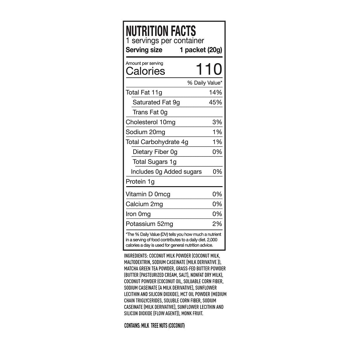 Harmony Proteins Keto Matcha: Pure Japanese Matcha for Energy and Focus, Instant Drink Mix with 68mg Caffeine, 12 Packets