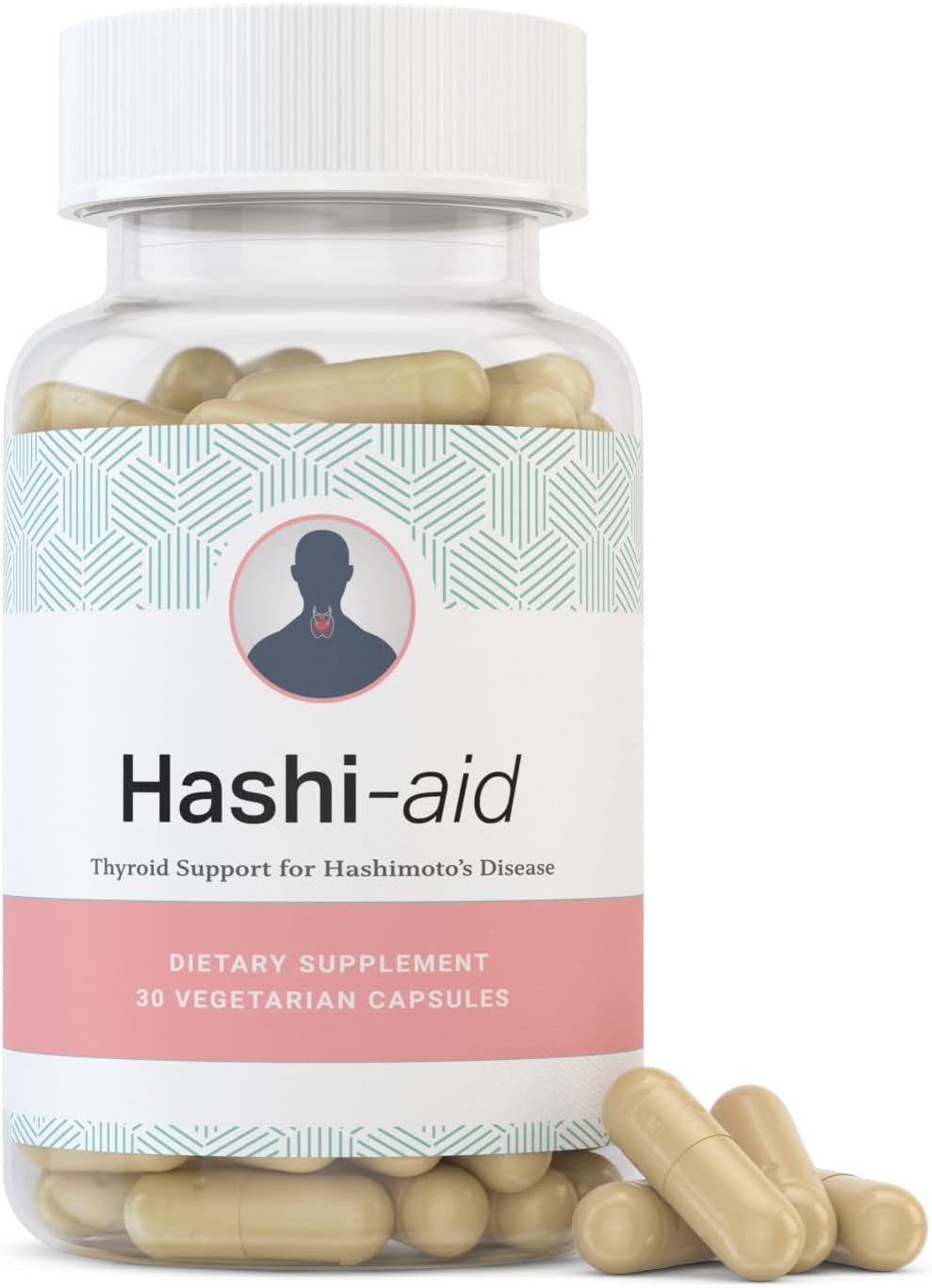 HashiAid - Thyroid Supplement for Hashimoto's Disease - Support for Hypothyroidism - Boost Energy, Hormone Balance - Turmeric, Iodine, Zinc, Selenium - IBDassist
