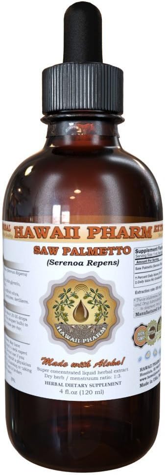 Hawaii Pharm Saw Palmetto Liquid Extract - 2 fl. oz - Serenoa Repens - Herbal Supplement