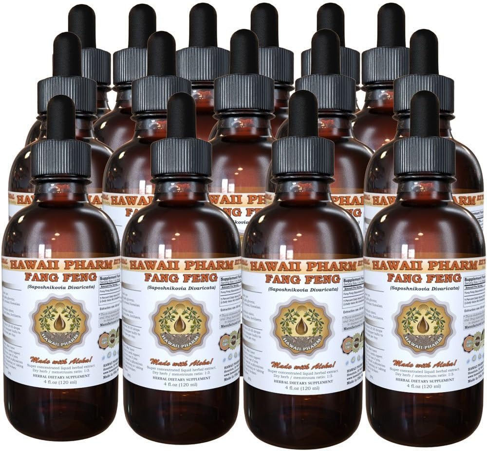 HawaiiPharm Fang Feng and Siler Tincture - Dried Root Powder Liquid Extract - Herbal Supplement - 15x4 oz