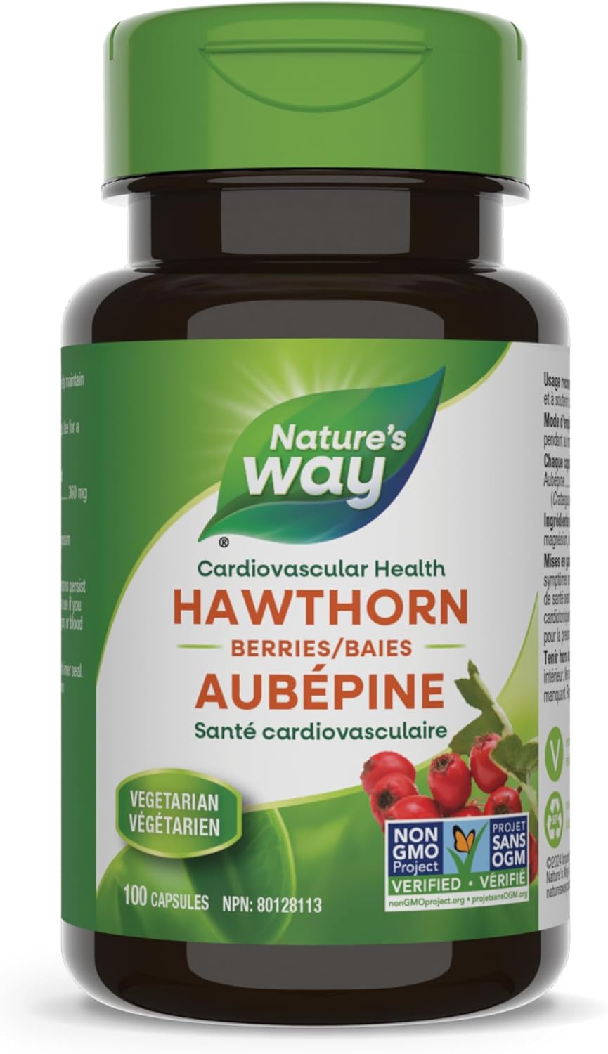 Hawthorn Berries by Nature's Way - 100 Vegetarian Capsules for Cardiovascular Health