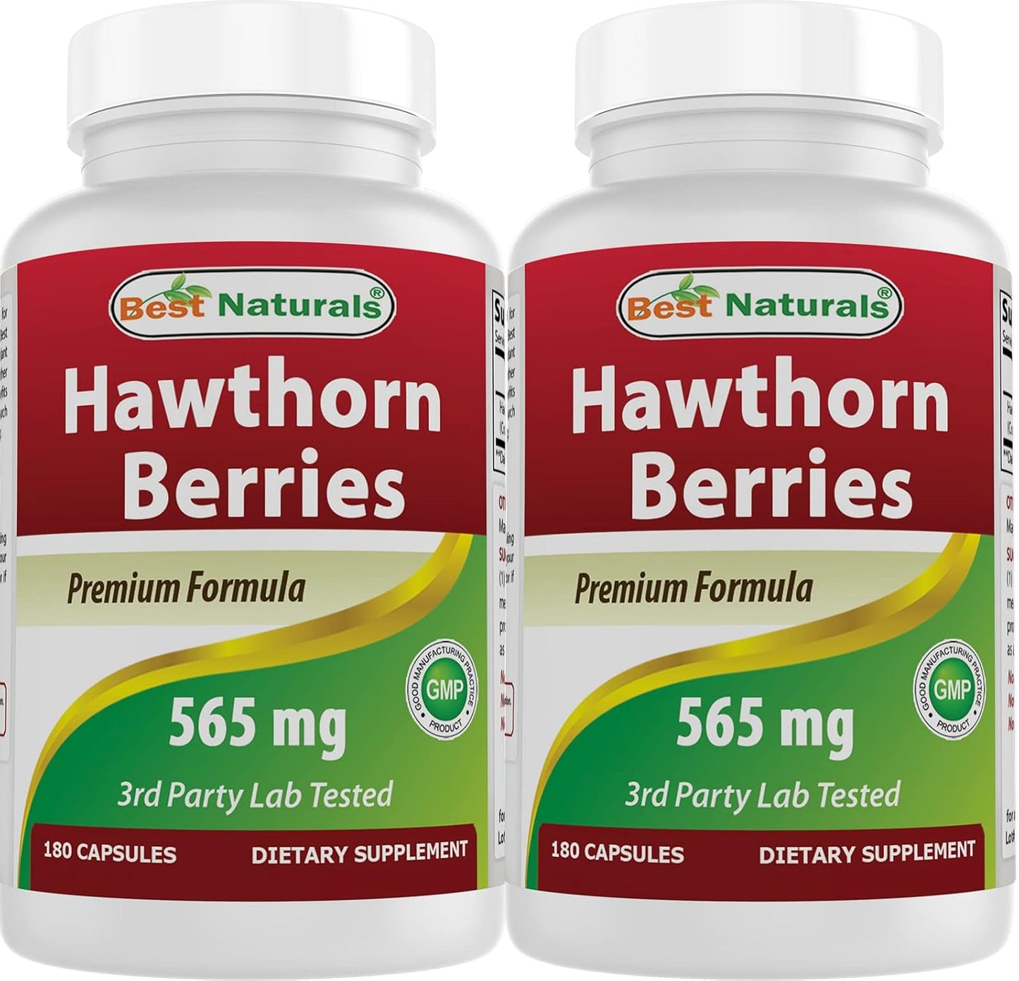 Hawthorn Berry 565mg Capsules - Natural Heart Health Supplement (360 Count)