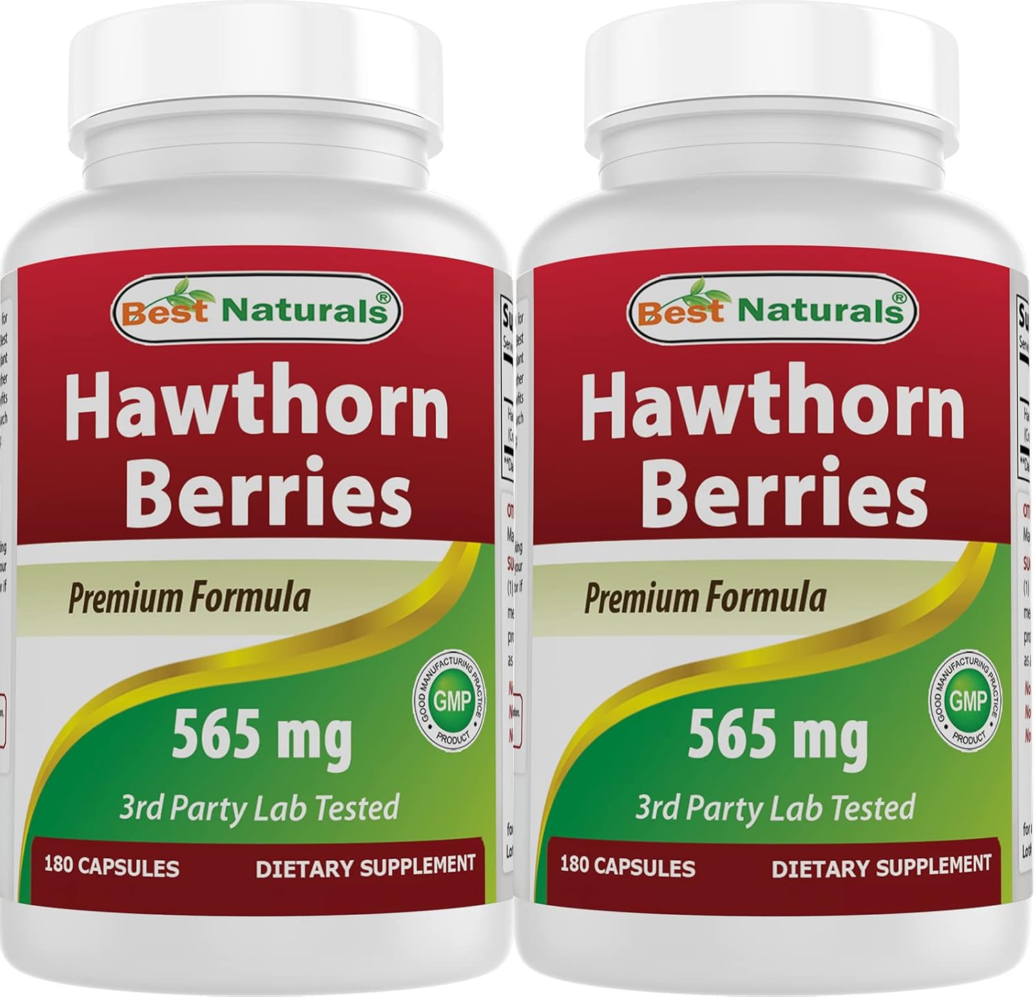 Hawthorn Berry 565mg Capsules - Natural Heart Health Supplement (360 Count)