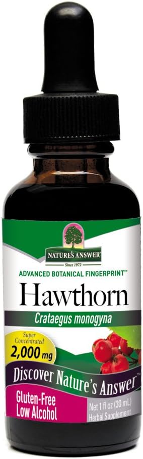 Hawthorn Berry Liquid Extract with Organic Alcohol - 1oz Bottle | Supports Heart Health & Cholesterol Levels