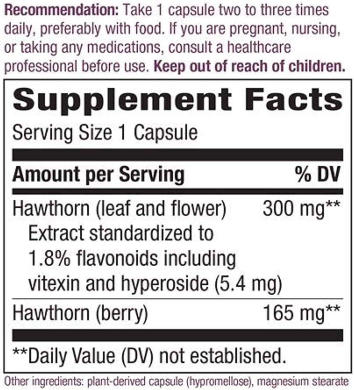 Hawthorn Standardized Extract Capsules - 90 Count by Nature's Way