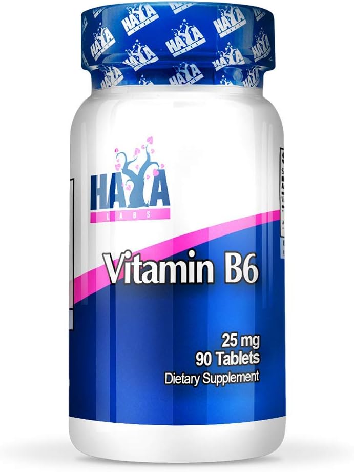 HAYA LABS Vitamin B6 25mg 90 Tablets for Energy, Immune System, Performance & Metabolism