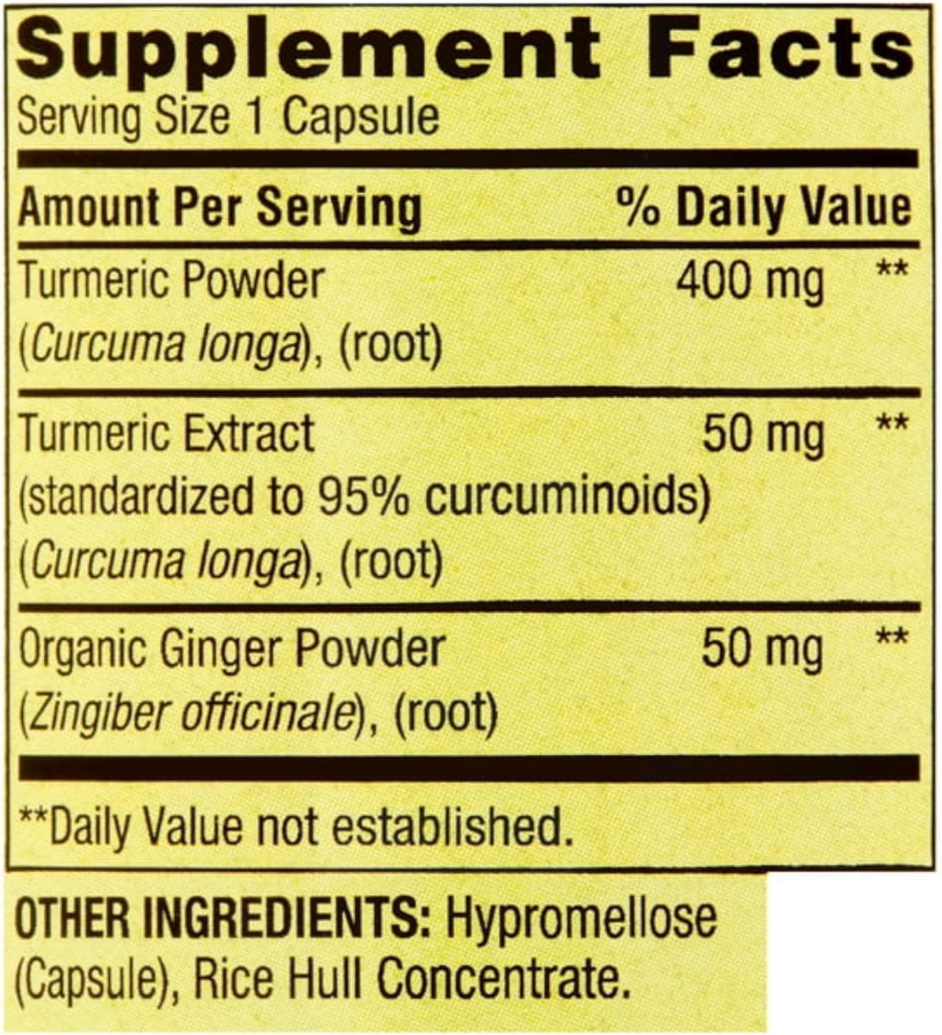 Hayvi Spring Valley Turmeric Curcumin & Ginger Powder Supplement Bundle - 500mg, 180 Capsules + Pill Case