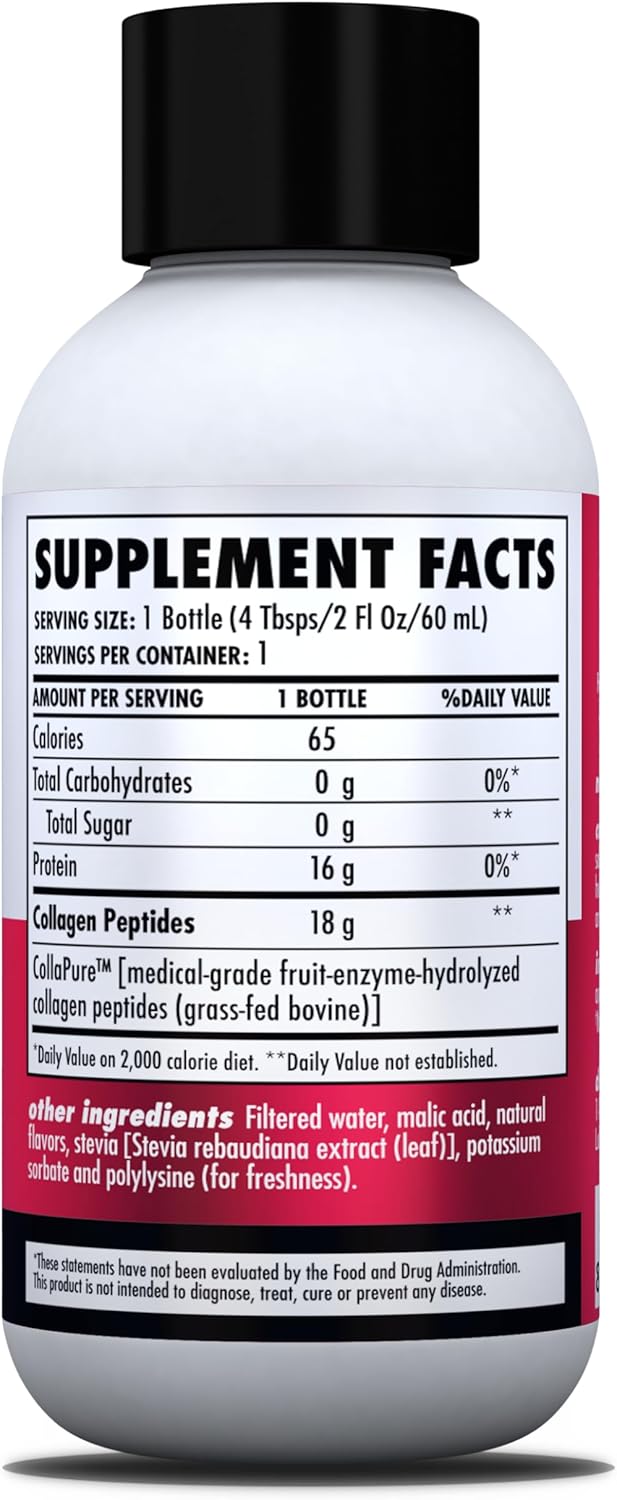 Health Direct AminoSculpt Sugar-Free Liquid Collagen Shots, Smooth Mango Flavor - 12 Servings for Joints, Bones, Sleep, Hair, Skin & Nails