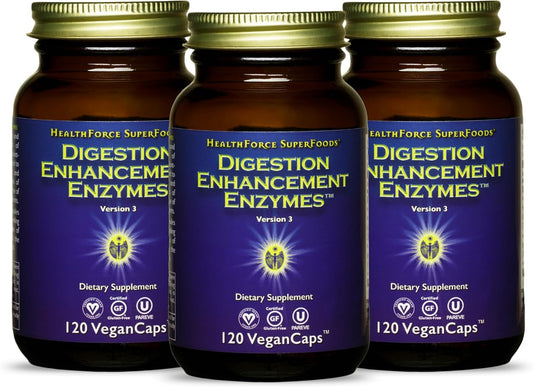 HealthForce SuperFoods Digestion Enhancement Enzymes - 360 Vegan Capsules