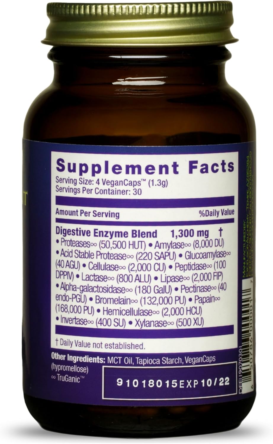 HealthForce SuperFoods Digestion Enhancement Enzymes - 360 Vegan Capsules