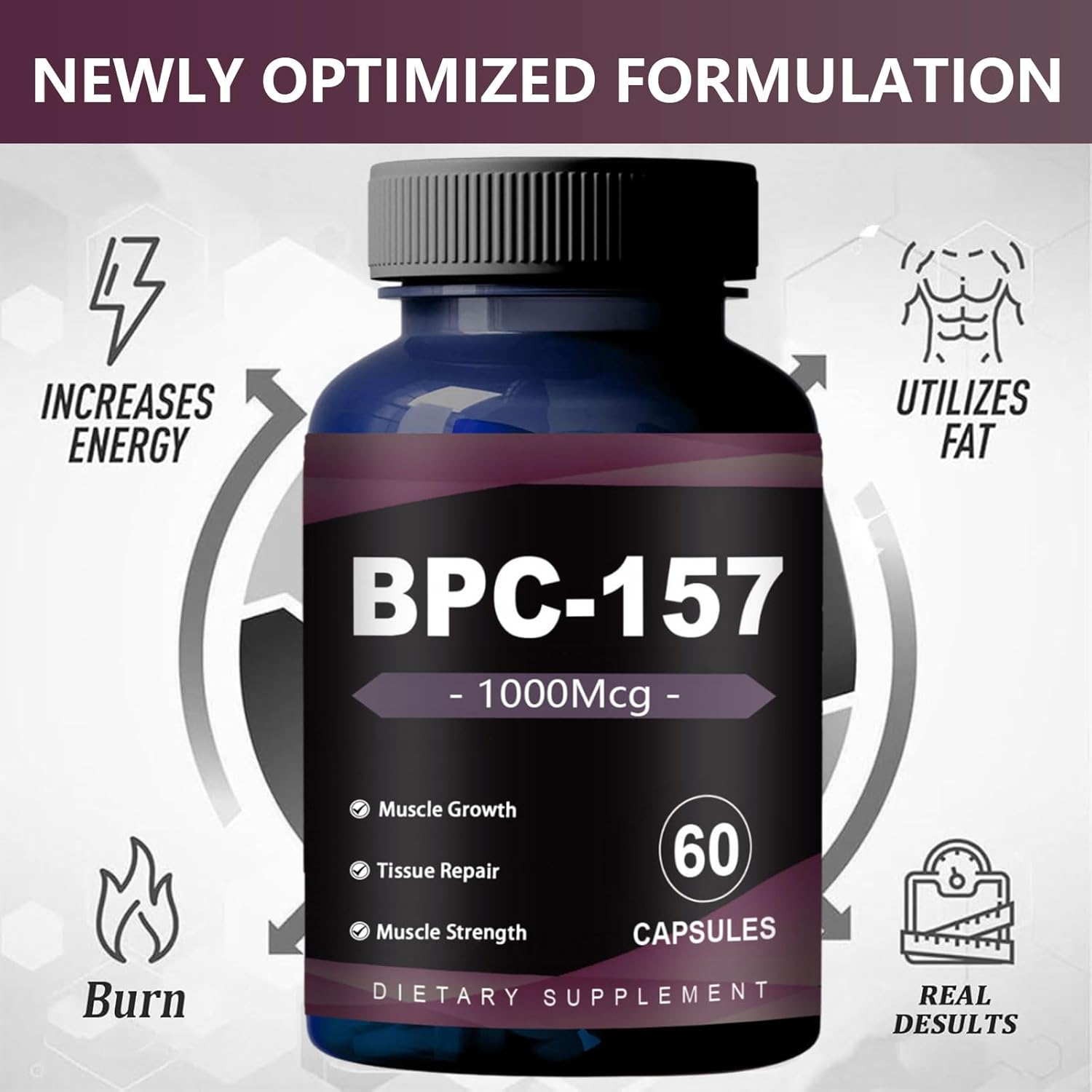 Healthletic BP-C 157 Capsules - Protective Compound for Workout Recovery - Non-GMO, Gluten Free - 60 Capsules