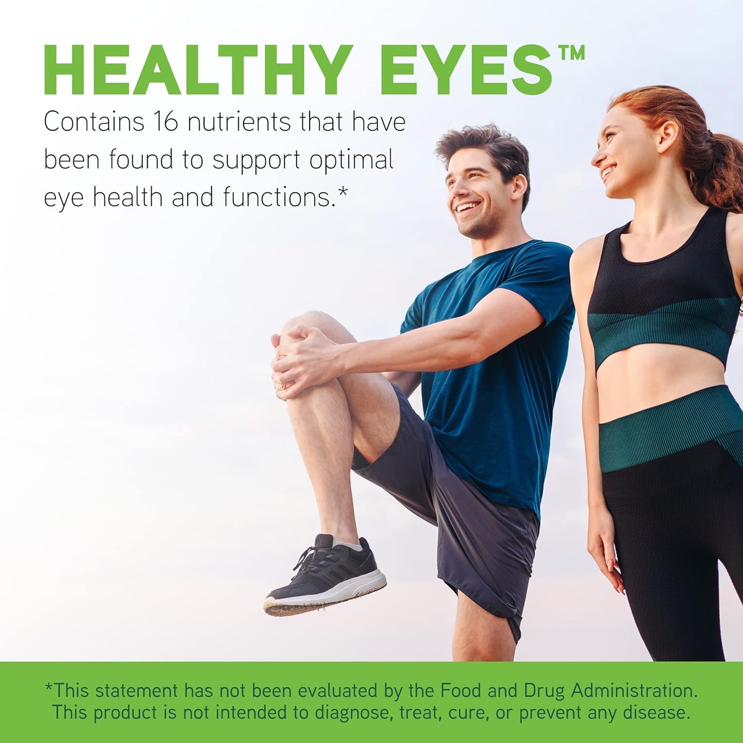 Healthy Eyes Dietary Supplement with Vitamins, Minerals, Lutein, Lycopene, Zeaxanthin - 90 Capsules for Eye Health and Visual Function