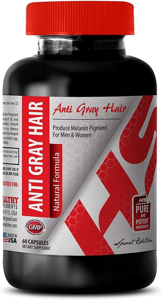 Healthy Supplements LLC Folic Acid 1000 mcg - Anti Gray Hair Natural Formula - Improve Hair Health (1 Bottle)