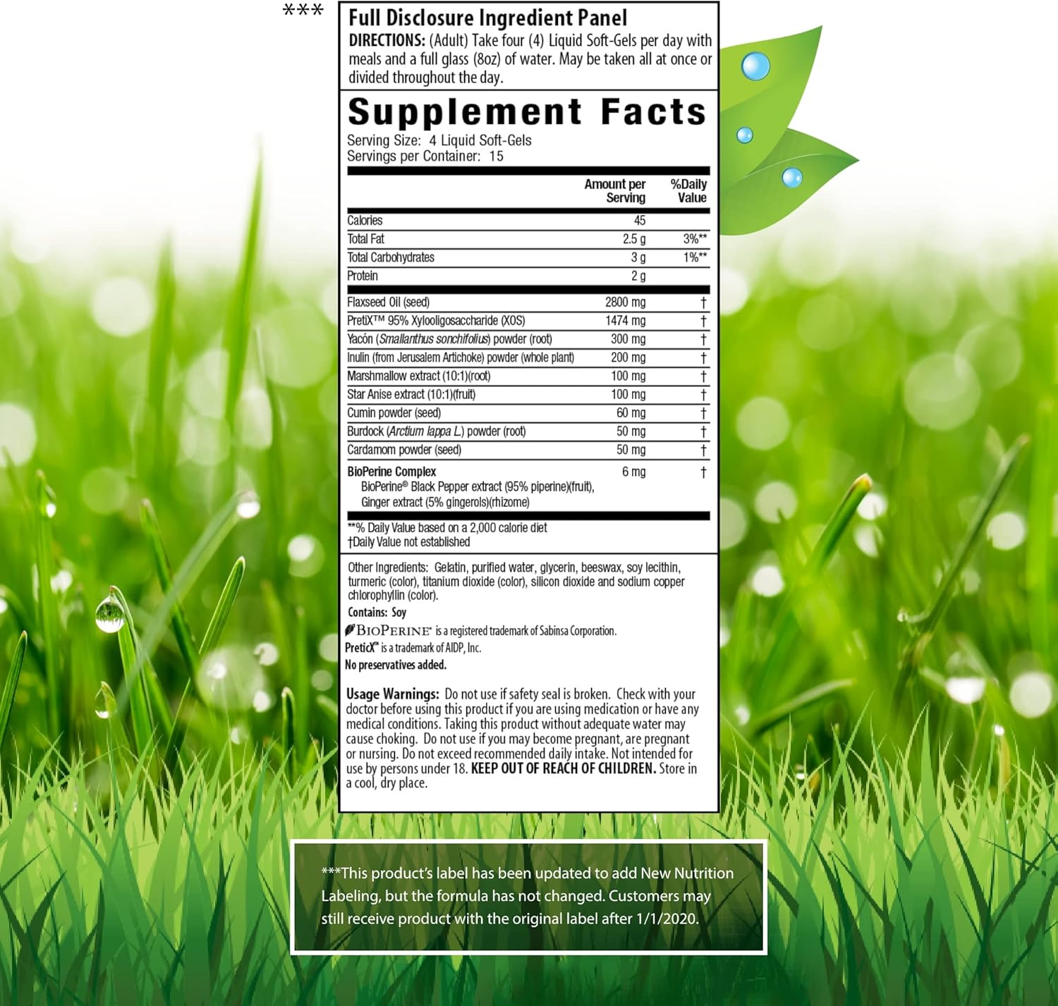 Healthy Tract Prebiotic by Irwin Naturals - Daily Digestive Health Support with Probiotic Boost - Promotes Healthy Bacteria Growth & Gut Balance - 60 Softgels