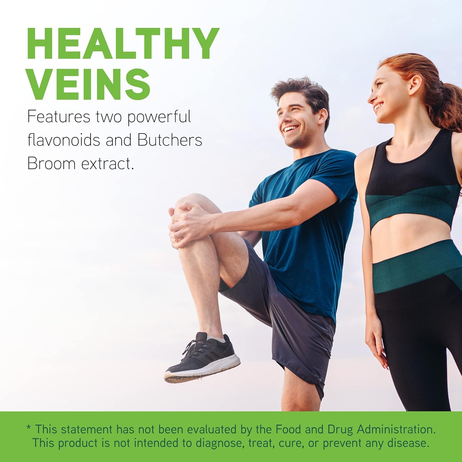 Healthy Veins Dietary Supplement with Vitamin C, Diosmin, and More - Supports Vascular Health and Leg Vein Structure - Gluten-Free - 60 Capsules
