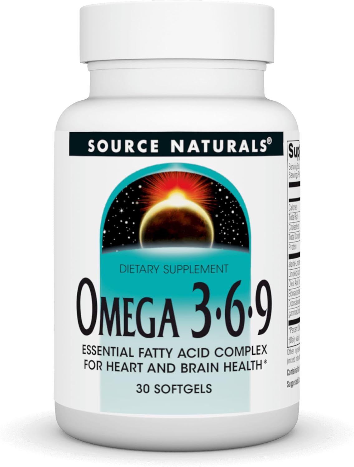 Heart and Brain Health Essential Fatty Acid Complex - Source Naturals Omega 3-6-9 Softgels