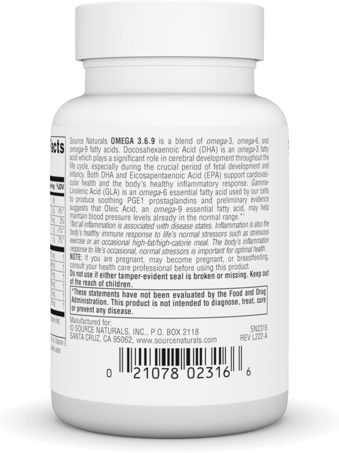 Heart and Brain Health Essential Fatty Acid Complex - Source Naturals Omega 3-6-9 Softgels