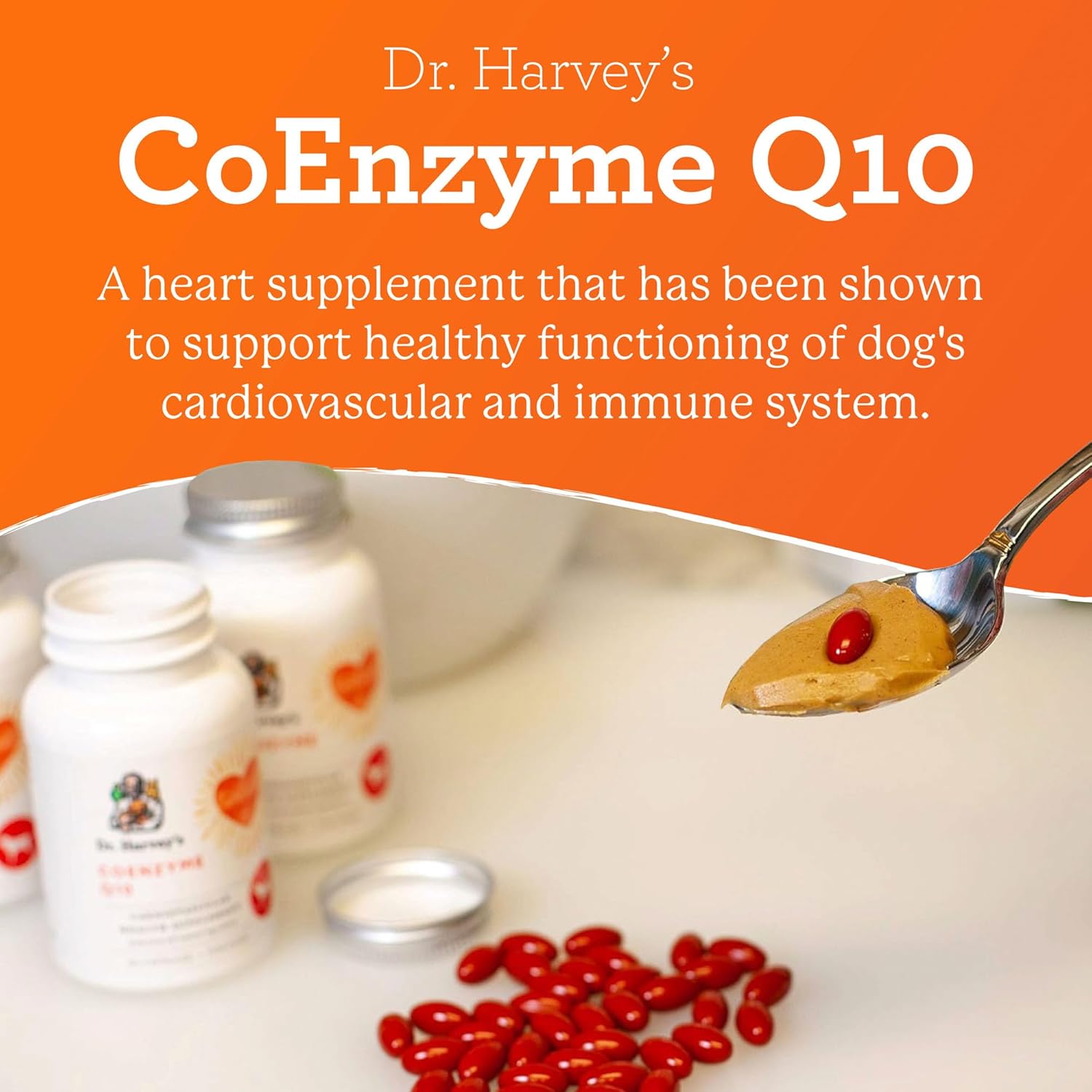 Heart & Cardiovascular Support Supplements for Dogs - Dr. Harvey's Coenzyme Q10, 60 Capsules