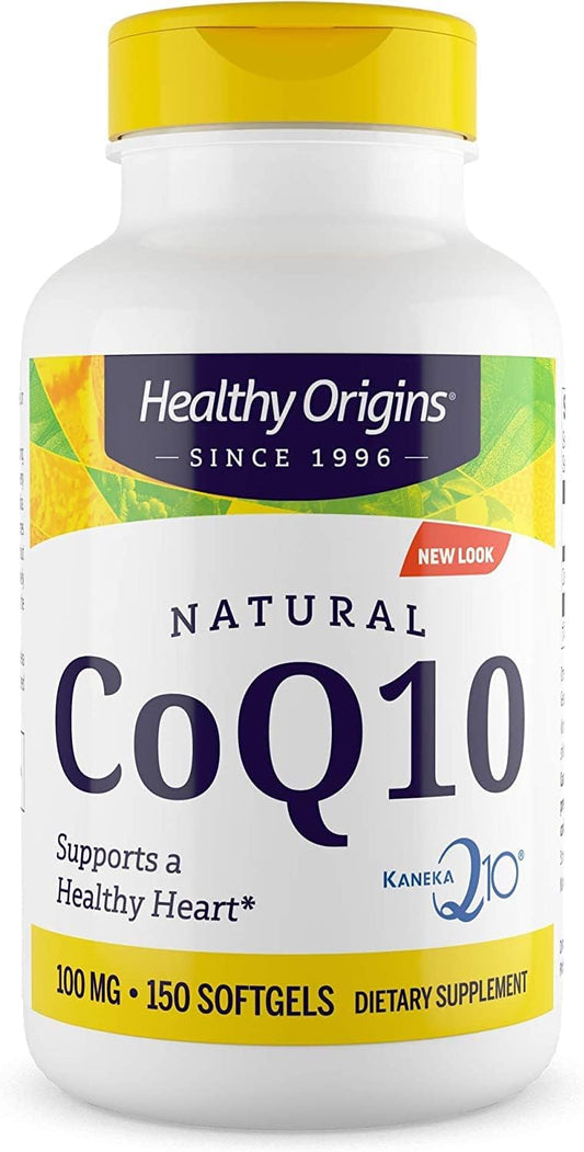 Heart Health & Energy Supplement: Healthy Origins CoQ10 (Kaneka Q10) 100mg Softgels - Non-GMO, Gluten Free - 150 Softgels