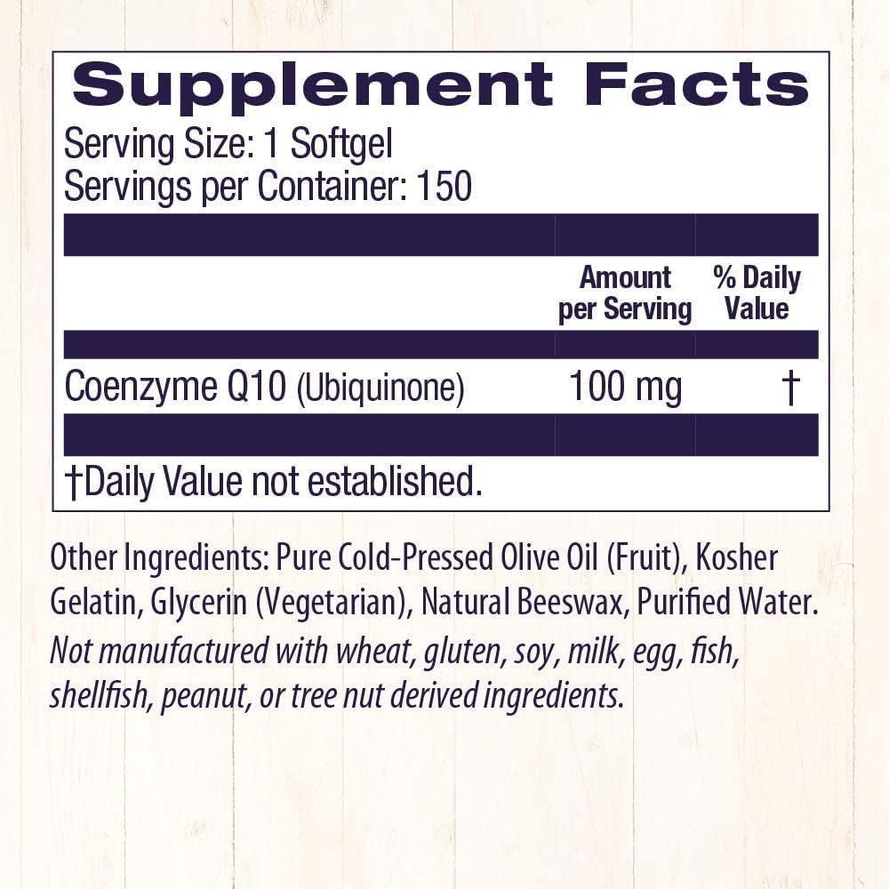 Heart Health & Energy Supplement: Healthy Origins CoQ10 (Kaneka Q10) 100mg Softgels - Non-GMO, Gluten Free - 150 Softgels