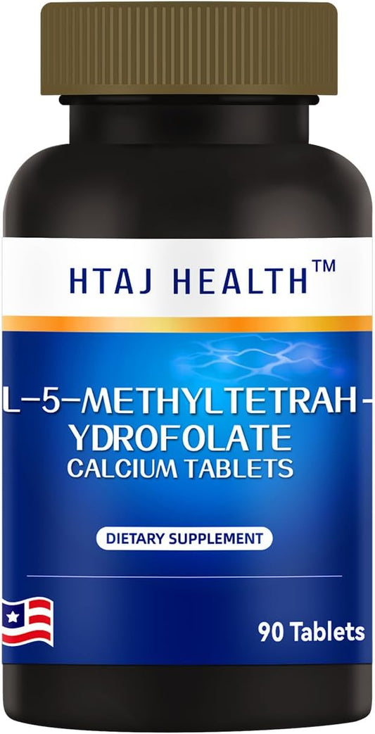 Heart Health & Energy Support: HTAJ HEALTH Active Folic Acid (Vitamin B9) - 90 Tablets, 3 Months Supply - Made in USA - Women's Dietary Supplement