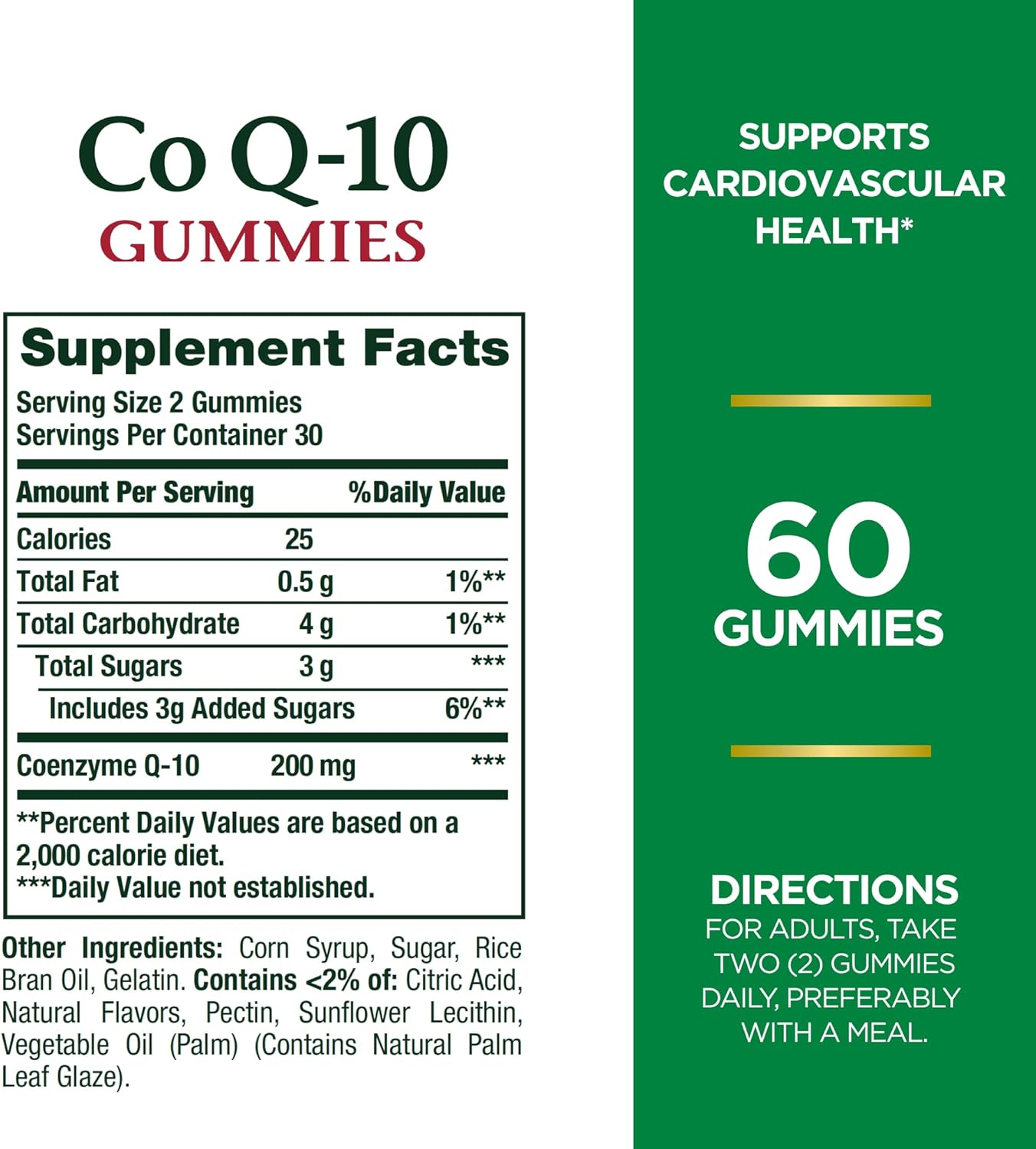 Heart Health Support: Nature's Bounty CoQ10 Gummies, 200 mg, 60 Peach Mango Flavoured Gummies