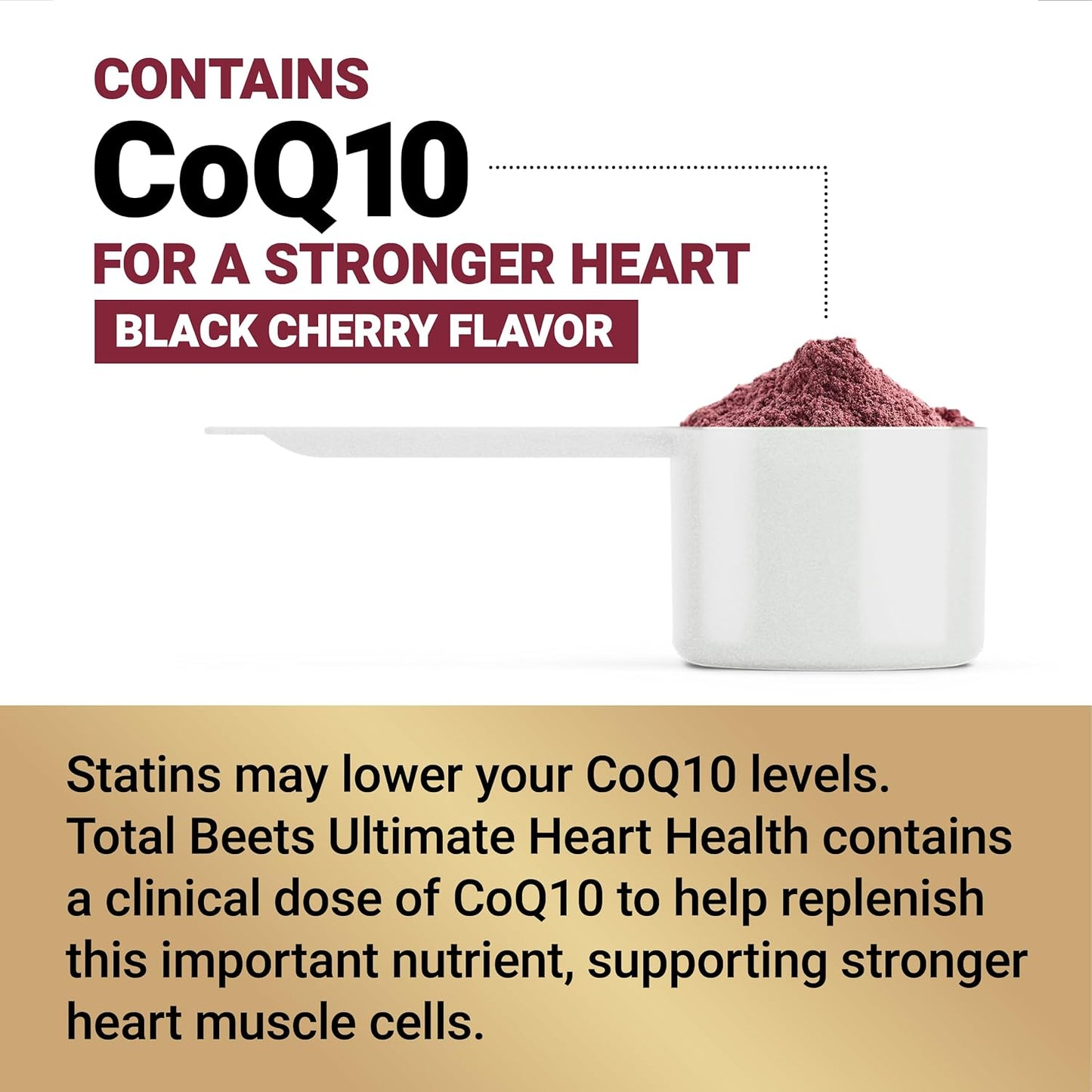 Heart Health Support Supplement with CoQ10, Beet Root Powder, Grape Seed Extract, Black Cherry - 30 Servings