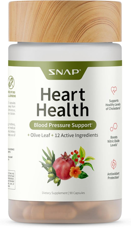 Heart Health Support Supplement with Coq10, Organic Beet Root Powder, Hawthorn Berry, Turmeric, and Garlic - Boosts Circulation and Nitric Oxide, 90 Capsules