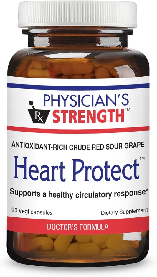 Heart Protect Supplement - 90 Vegan Capsules for Healthy Circulation - Physician Formulated - Non-GMO - 45 Servings