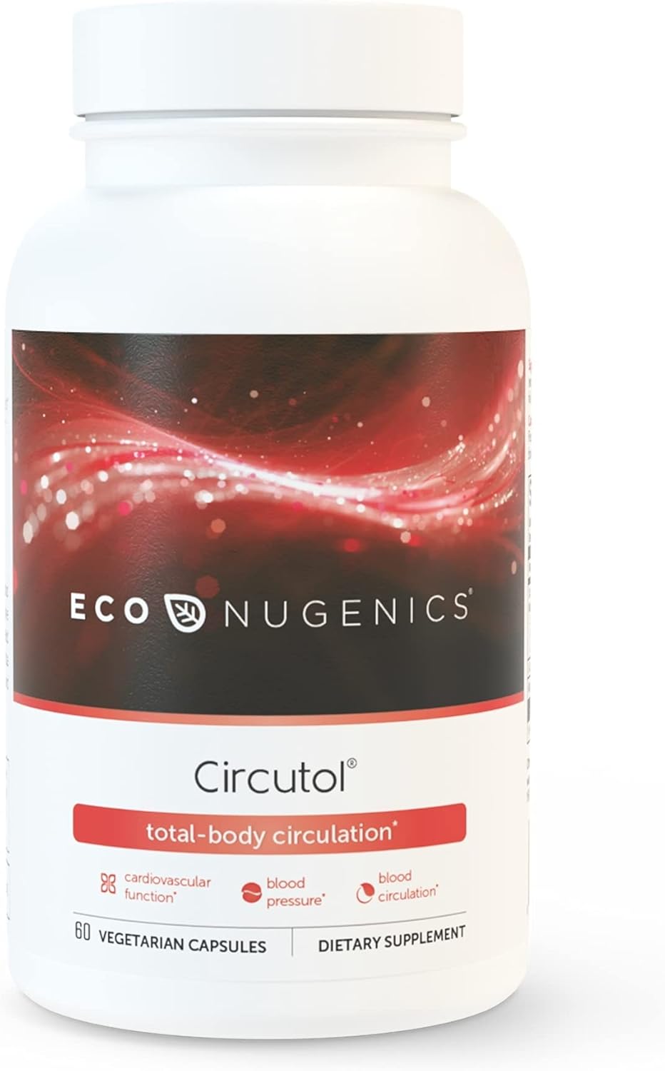 Heart Support Supplement with Nattokinase, Hawthorn Extract, L-Carnitine, Salvia Root, Reishi, and Cordyceps Mushrooms - 60 Capsules for Blood Pressure by EcoNugenics