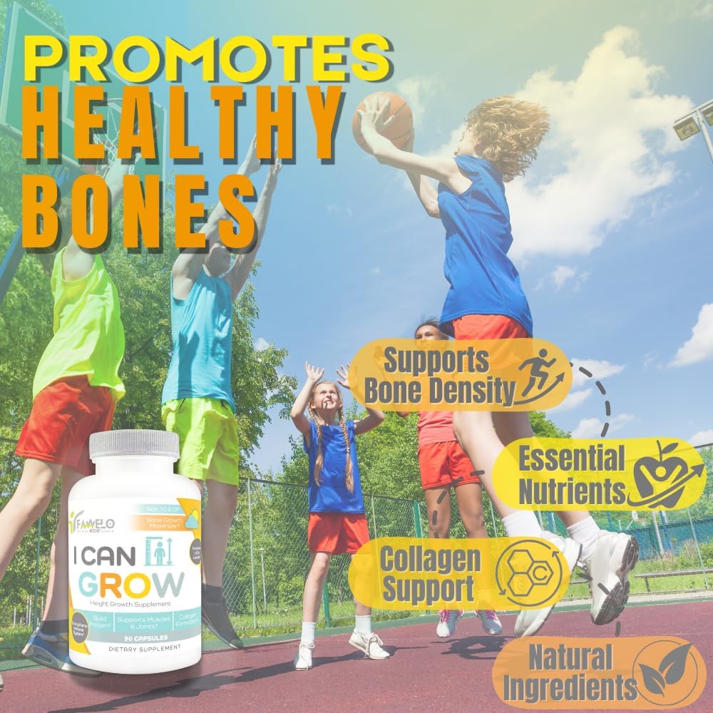 Height Growth Maximizer Supplement for Kids 10+ & Teens | Kids Vitamins Multivitamin for True Height Development | Heightener Supplement for Height Boosting