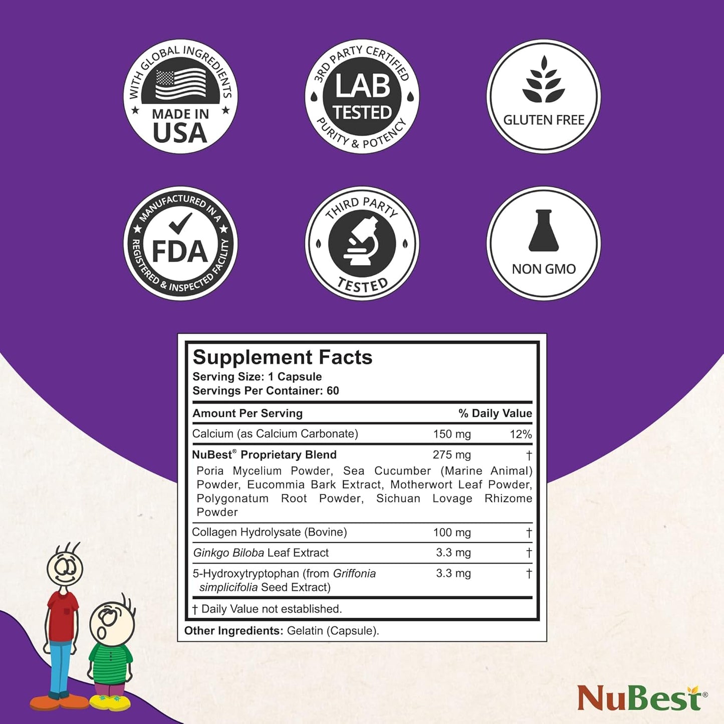 Height Growth Supplement for Children and Teens - Advanced Formula for Maximum Height Increase - Includes Calcium, Collagen, and Herbs - Pack of 6