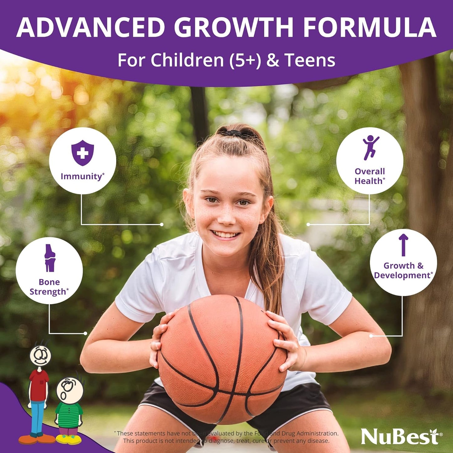 Height Growth Supplement for Children and Teens - Advanced Formula for Maximum Height Increase - Includes Calcium, Collagen, and Herbs - Pack of 6