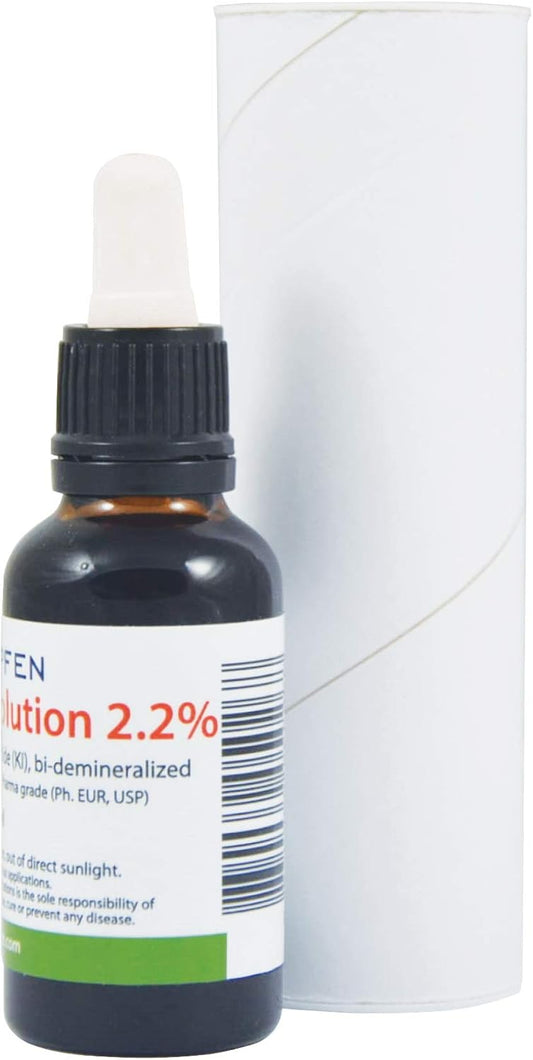 Heiltropfen® 2.2% Lugol's Iodine Solution 1 Fl Oz - Pharmaceutical Grade Ingredients - Made with Iodine and Potassium Iodide - 30 ml