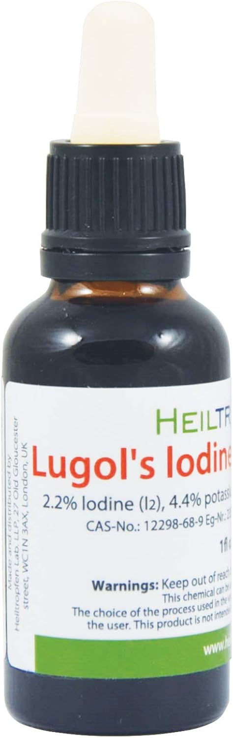 Heiltropfen® 2.2% Lugol's Iodine Solution 1 Fl Oz - Pharmaceutical Grade Ingredients - Made with Iodine and Potassium Iodide - 30 ml