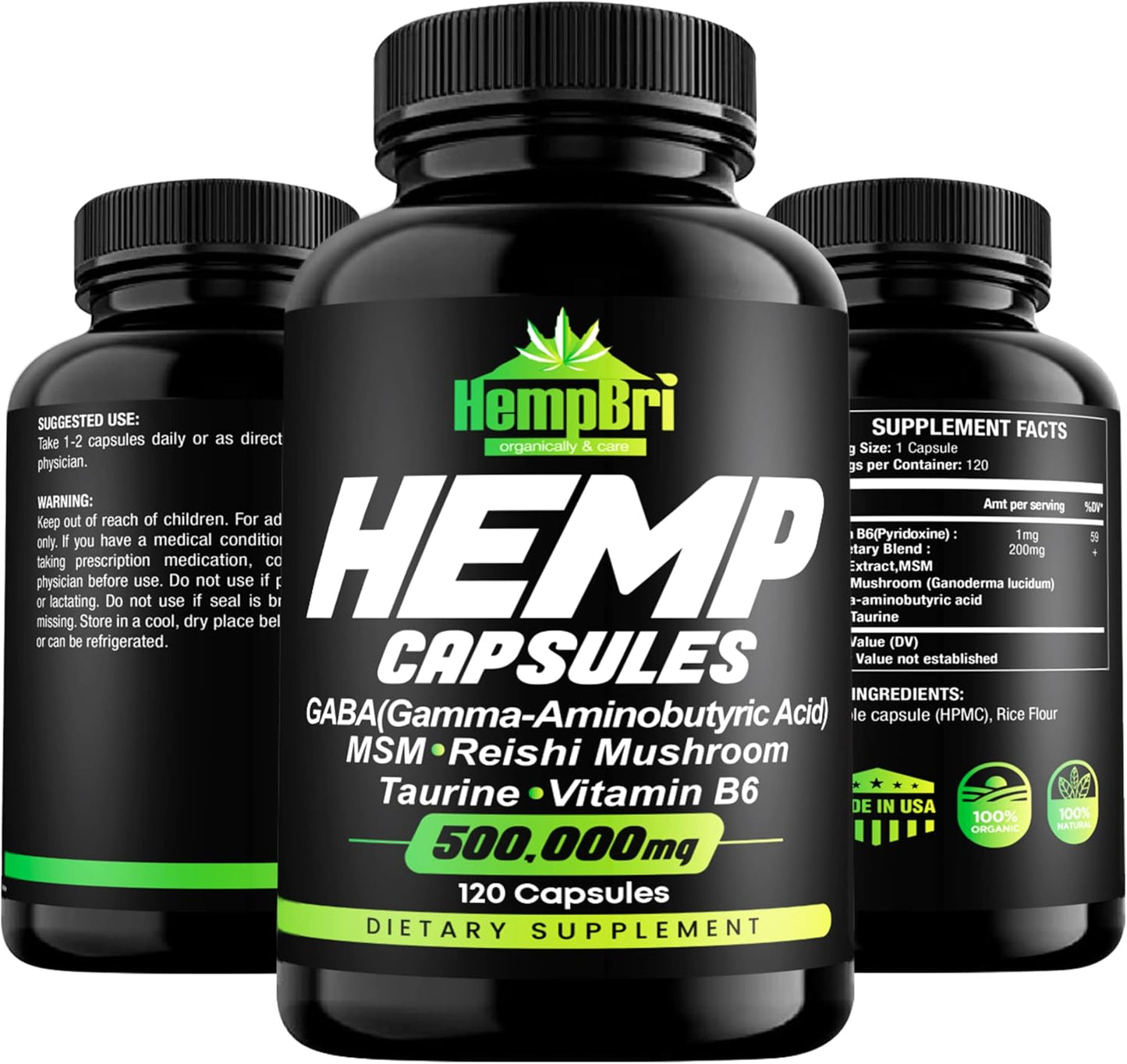 Hempbrimetabolism boosterOil Extract Capsules for Joint Support, Sleep & Immune Health - Natural Seed Oils Powder (1 Pack)