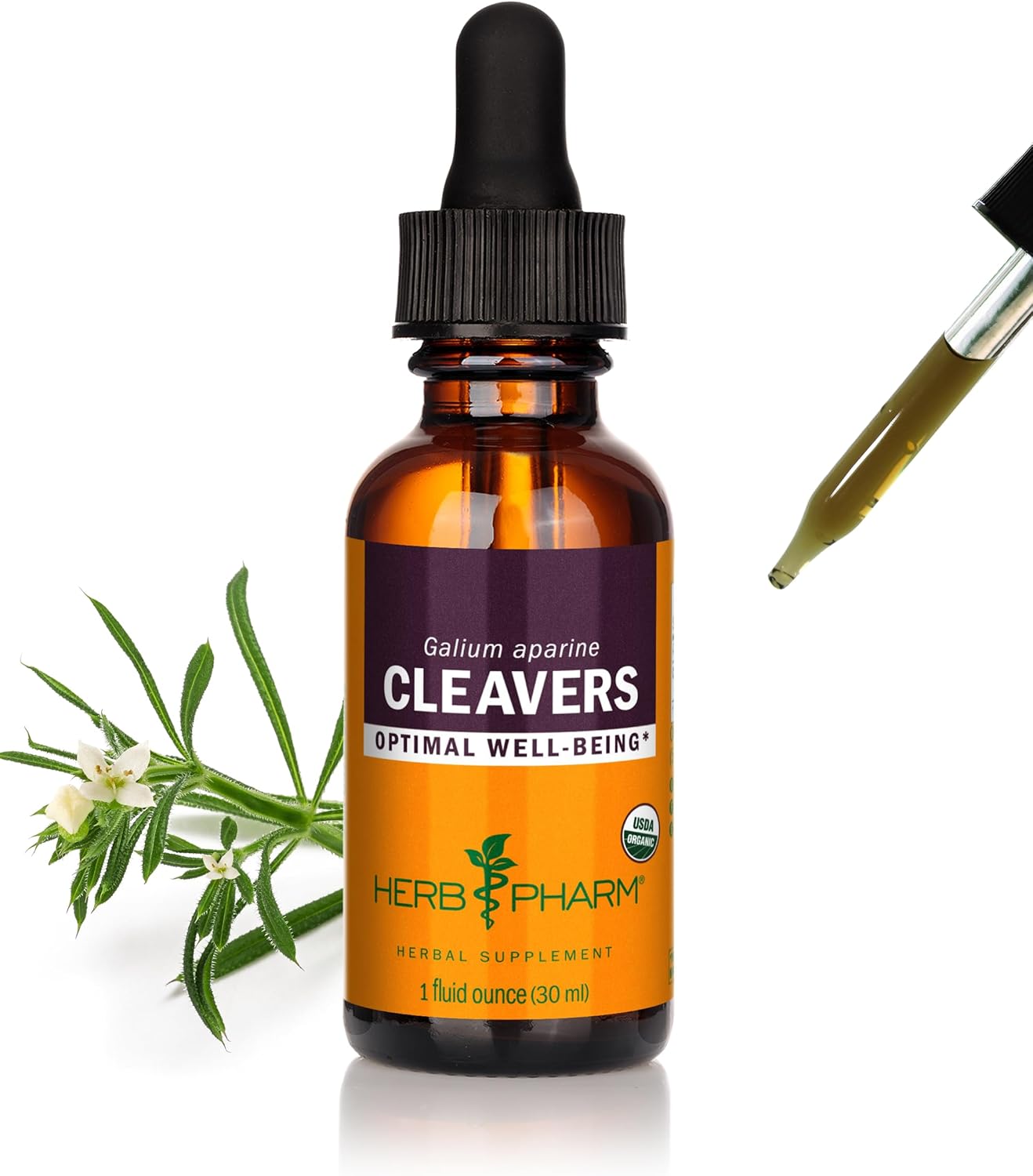 Herb Pharm Cleavers Liquid Extract - 1 Fluid Ounce